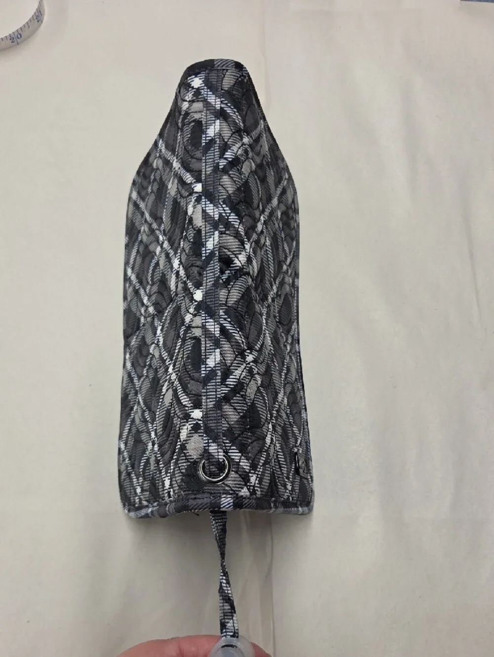 lug Black and White Quilted Plaid Sleeper XL Brush Holder